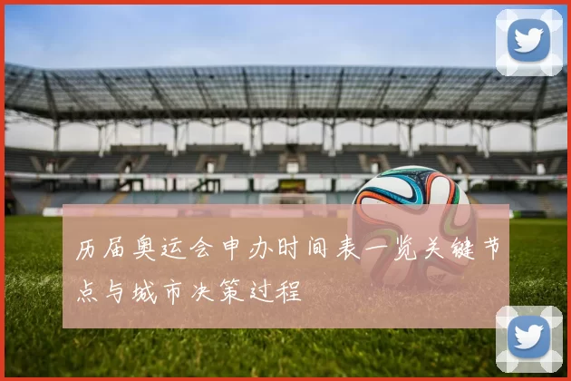 历届奥运会申办时间表一览关键节点与城市决策过程